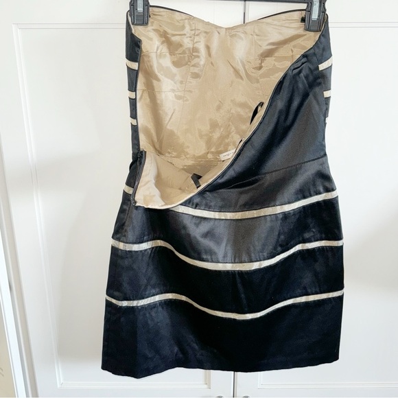 BCBGeneration Black Mini Bustier Dress Sz 4 Strapless Fairy Goth Witchy - Picture 5 of 7